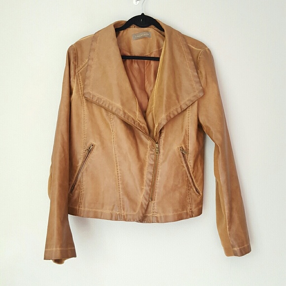 bagatelle Jackets & Blazers - Bagatelle vegan leather distressed moto jacket